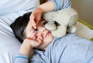 Young boy is restless - sleep apnea in children